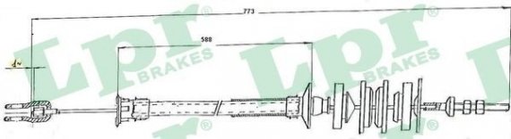 C0167C LPR Тросик сцепления C0167C