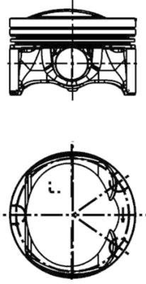 41197620 KOLBENSCHMIDT Поршень у комплекті на 1 циліндр, 2-й ремонт (+0,50) KOLBENSCHMIDT