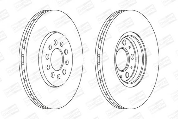 562041CH CHAMPION Диск тормозной AUDI A3, SEAT TOLEDO, SKODA FABIA, OCTAVIA, VW передн., вент. (пр-во CHAMPION)