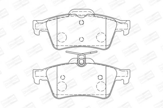 573186CH CHAMPION Колодка торм. FORD FOCUS, MAZDA 3,5, OPEL VECTRA C, RENAULT LAGUNA задн. (пр-во CHAMPION)