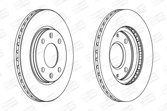 561409CH CHAMPION Диск тормозной CITROEN XSARA 97-00 ,PEUGEOT 306 94-02. 206 03- передн. (пр-во CHAMPION)