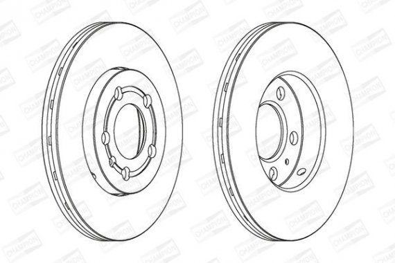 562040CH CHAMPION Диск тормозной AUDI A3, SEAT CORDOBA, IBIZA, SKODA,VW, передн., вент. (пр-во CHAMPION)