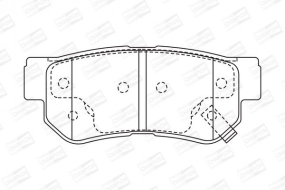 572557CH CHAMPION Колодка торм. HYUNDAI ELANTRA, SANTA FE, TUCSON, KIA MAGENTIS задн. (пр-во CHAMPION)