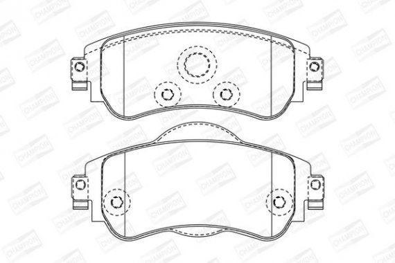 573399CH CHAMPION Колодки гальмівні дискові передні (з болтами) Citroen C4 II (573399CH) CHAMPION