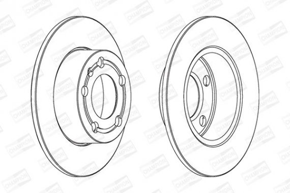 562053CH CHAMPION Диск гальмівний AUDI A3, SEAT TOLEDO, SKODA FABIA, OCTAVIA, VW GOLF (пр-во CHAMPION)