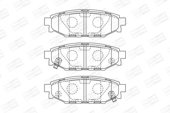 573380CH CHAMPION Колодка гальм. SUBARU LEGACY 2.0 2.5 03-, OUTBACK 2.5 03- задн. (пр-во CHAMPION)