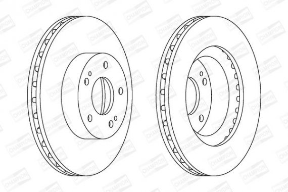 562873CH CHAMPION Диск тормозной MITSUBISHI GRANDIS 2.0DI-D 05-,2.4 04- передн. (пр-во CHAMPION)