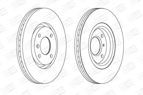 562129CH CHAMPION Диск гальмівний CITROEN C3, C4 PEUGEOT 207, 408 передн., вент. (пр-во CHAMPION)