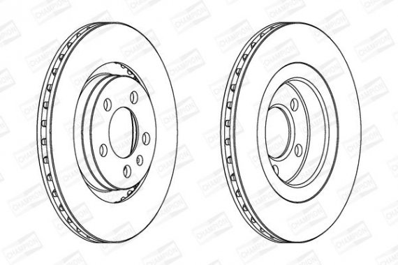 562039CH CHAMPION Диск гальмівний AUDI A3, SEAT LEON, TOLEDO, SKODA, VW, вент. (пр-во CHAMPION)