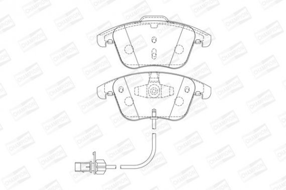 573258CH CHAMPION Колодка гальм. SEAT ALHAMBRA 2010-; VW SHARAN 2010 - передн. (пр-во CHAMPION)