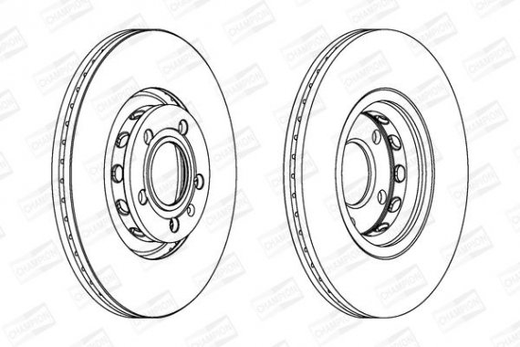 562383CH CHAMPION Диск тормозной AUDI A4,A6, SKODA SUPERB, VW PASSAT, вент. (пр-во CHAMPION)