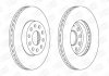 Диск гальмівний SEAT TOLEDO, SKODA YETI, VW GOLF VI вент. (пр-во CHAMPION) 562235CH