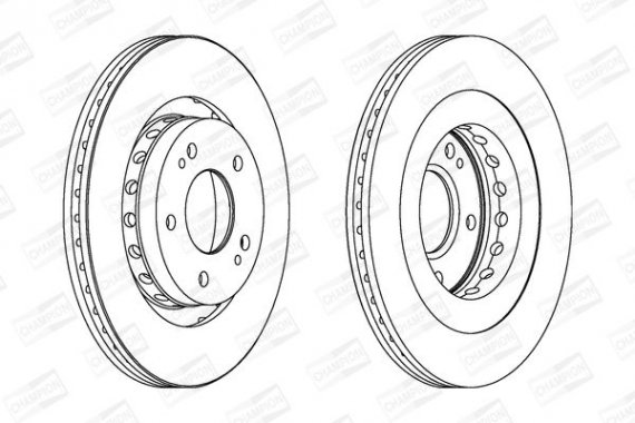 562528CH CHAMPION Диск гальмівний MITSUBISHI OUTLANDER 2.0-2.4 03 - передн. (пр-во CHAMPION)