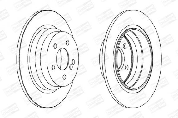 562213CH CHAMPION Диск тормозной MB CLASSE E (W211) E200 E320 2002- задн. (пр-во CHAMPION)
