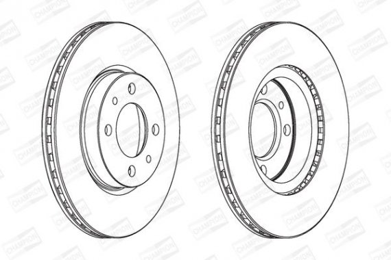 561861CH CHAMPION Диск тормозной ALFA ROMEO, FIAT, LANCIA, передн., вент. (пр-во CHAMPION)