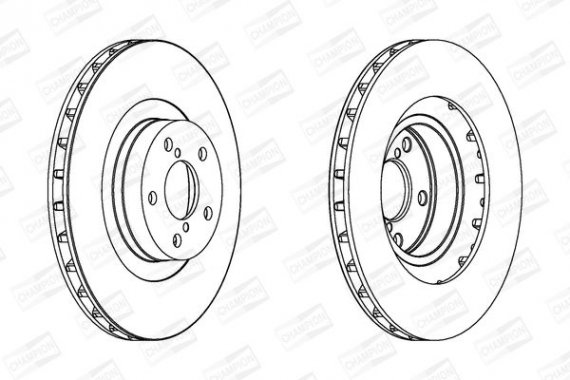 562677CH CHAMPION Диск тормозной SUBARU FORESTER, LEGACY передн., вент. (пр-во CHAMPION)