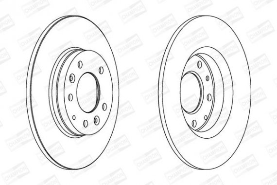 562416CH CHAMPION Диск тормозной MAZDA 323(BJ)/6/626(GW) 01.2001- задн. (пр-во CHAMPION)