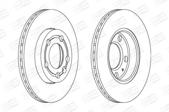 562307CH CHAMPION Диск гальмівний SKODA ROOMSTER, VW POLO передн., вент. (пр-во CHAMPION)