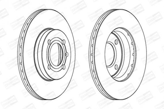 561448CH CHAMPION Диск гальмівний SEAT IBIZA IV, VW CADDY передн., вент. (пр-во CHAMPION)