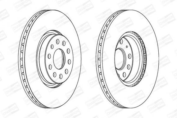 562387CH CHAMPION Диск гальмівний AUDI Q3, VW JETTA, SKODA YETI передн. (пр-во CHAMPION)