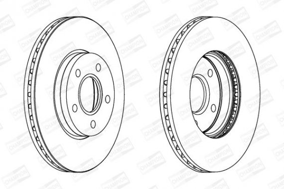 562364CH CHAMPION Диск гальмівний FORD FOCUS 04-, VOLVO S40 05-передн. (пр-во CHAMPION)