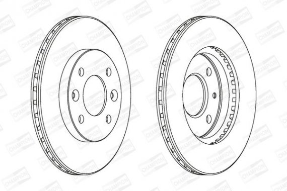 561336CH CHAMPION Диск тормозной RENAULT KANGOO, MEGANE передн., вент. (пр-во CHAMPION)