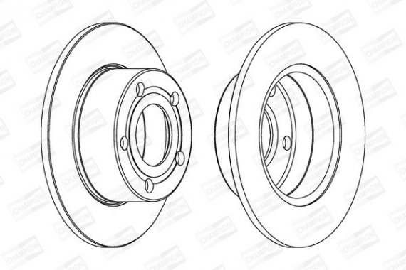 561549CH CHAMPION Диск гальмівний AUDI 100, A6, SKODA SUPERB, VW PASSAT (пр-во CHAMPION)