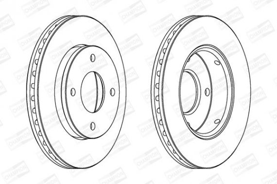 562575CH CHAMPION Диск тормозной MITSUBISHI COLT 1.1-1.5 04- передн. (пр-во CHAMPION)