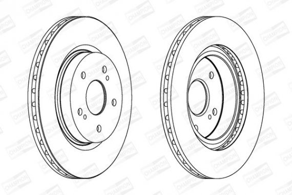 562632CH CHAMPION Диск тормозной SUZUKI GRAND VITARA передн., вент. (пр-во CHAMPION)