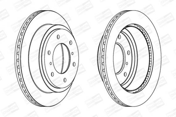 562777CH CHAMPION Диск тормозной MITSUBISHI PAJERO III 2.5TD задн. (пр-во CHAMPION)