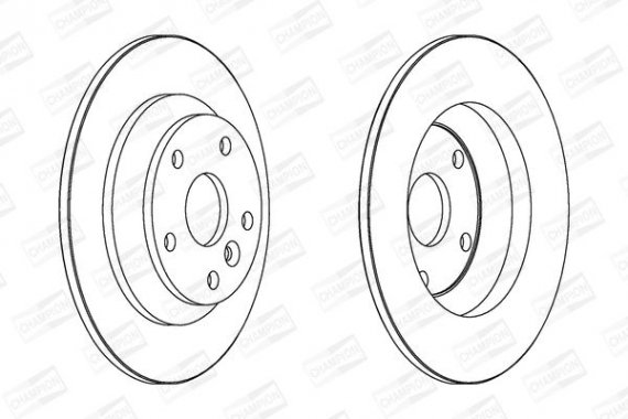 562536CH CHAMPION Диск тормозной FORD FOCUS, KUGA, MONDEO IV задн. (пр-во CHAMPION)