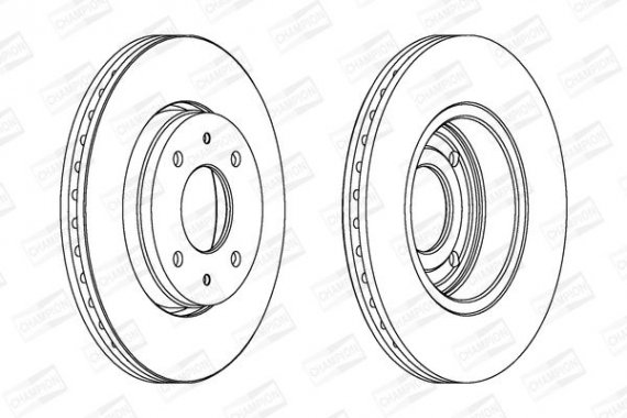 562088CH CHAMPION Диск гальмівний MITSUBISHI CARISMA передн., вент. (пр-во CHAMPION)