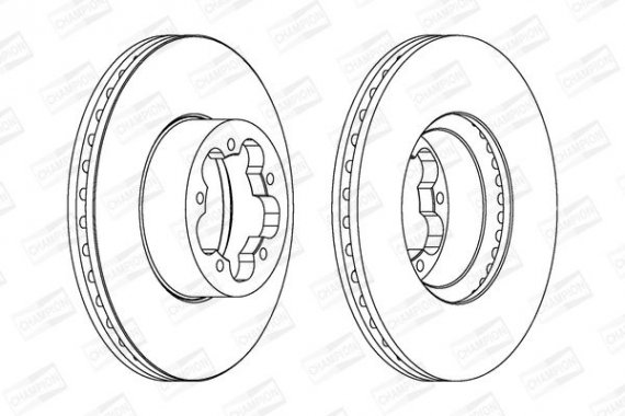 562540CH CHAMPION Диск тормозной FORD TRANSIT 2.2-2.4 06- передн. (пр-во CHAMPION)