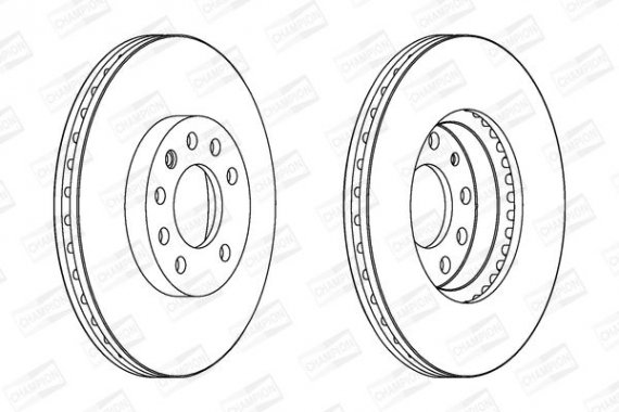 562216CH CHAMPION Диск тормозной FIAT, OPEL, SAAB, передн., вент. (пр-во CHAMPION)