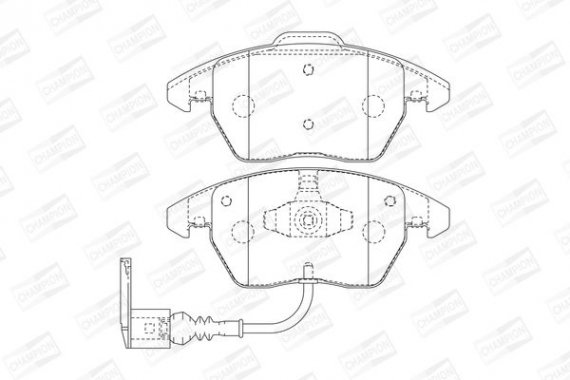 573128CH CHAMPION Колодка гальм. AUDI A3, SEAT, SKODA, VW передн. (пр-во CHAMPION)