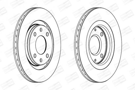 561364CH CHAMPION Диск тормозной CITROEN, PEUGEOT передн., вент. (пр-во CHAMPION)