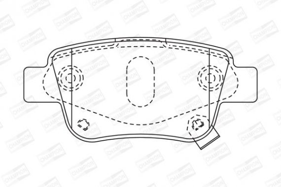 572516CH CHAMPION Колодка гальм. TOYOTA AVENSIS (T22, T25) задн. (пр-во CHAMPION)