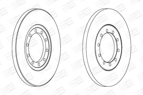 562537CH CHAMPION Диск тормозной FORD TRANSIT 2.2-2.4 06- задн. (пр-во CHAMPION)