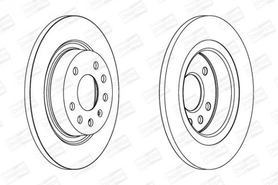 562229CH CHAMPION Диск тормозной FIAT, OPEL SIGNUM, SAAB, задн. (пр-во CHAMPION)