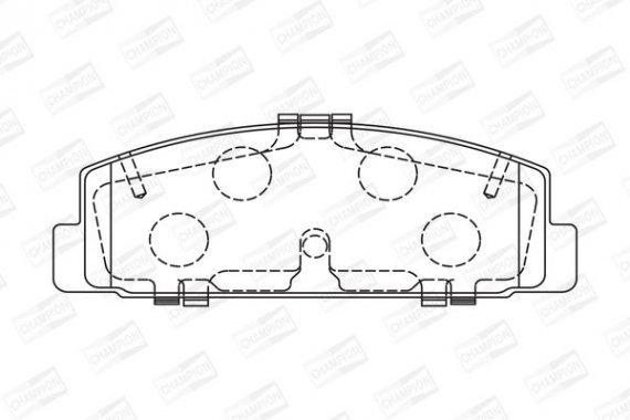 572490CH CHAMPION Колодка гальм. MAZDA 6 (GG) 1.8-2.3 02- задн. (пр-во CHAMPION)