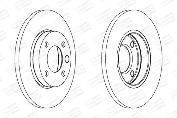 561141CH CHAMPION Диск тормозной SEAT TOLEDO, VW CADDY передн. (пр-во CHAMPION)