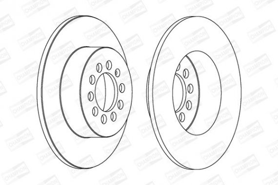 562236CH CHAMPION Диск гальмівний SKODA YETI, VW GOLF VI задн. (пр-во CHAMPION)