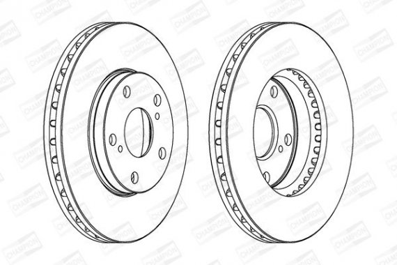 561676CH CHAMPION Диск тормозной LEXUS, TOYOTA передн., вент. (пр-во CHAMPION)