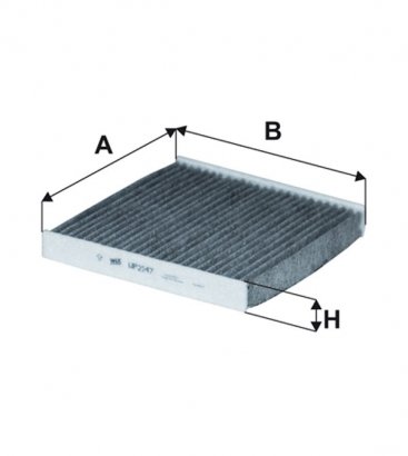 WP2147 WIX-FILTRON Фильтр салона FORD TRANSIT 06- угольный (пр-во WIX-FILTERS)