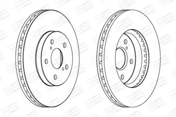 563047CH CHAMPION Диск тормозной TOYOTA CAMRY передн., вент. (пр-во CHAMPION)