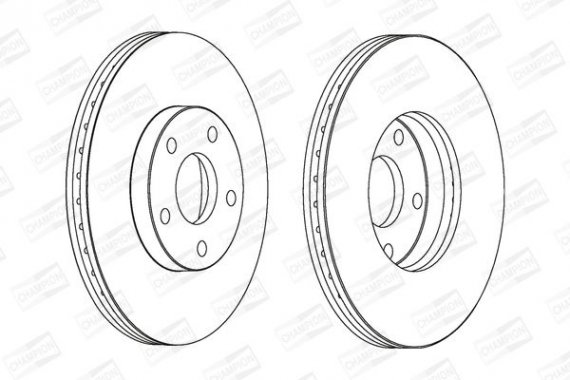 562251CH CHAMPION Диск тормозной FORD TRANSIT передн., вент. (пр-во CHAMPION)