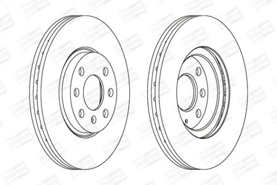 562196CH CHAMPION Диск тормозной OPEL CORSA B передн., вент. (пр-во CHAMPION)