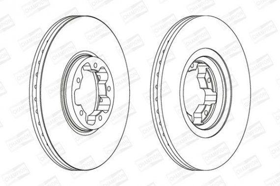 562141CH CHAMPION Диск гальмівний FORD TRANSIT передн., вент. (пр-во CHAMPION)