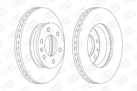 569136CH CHAMPION Диск гальмівний MB SPRINTER передн., вент. (пр-во CHAMPION)