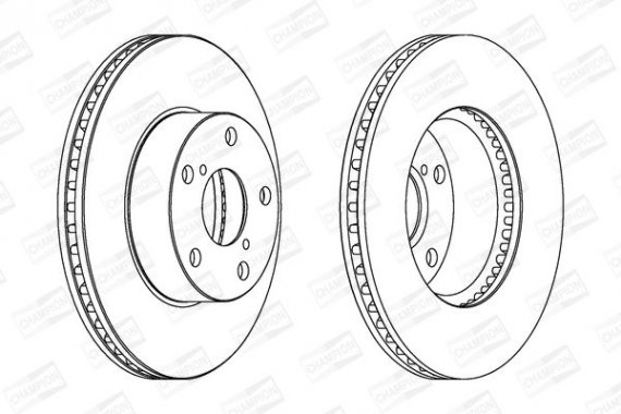 562269CH CHAMPION Диск тормозной TOYOTA RAV4 передн., вент. (пр-во CHAMPION)